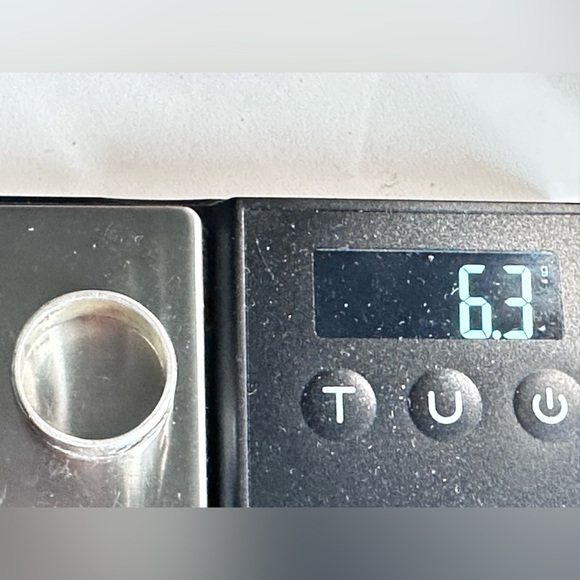 STERLING SILVER BAND RING ABSTRACT DESIGN WEDDING ENGAGEMENT 9’ 6.3g 4030 P - Picture 8 of 10